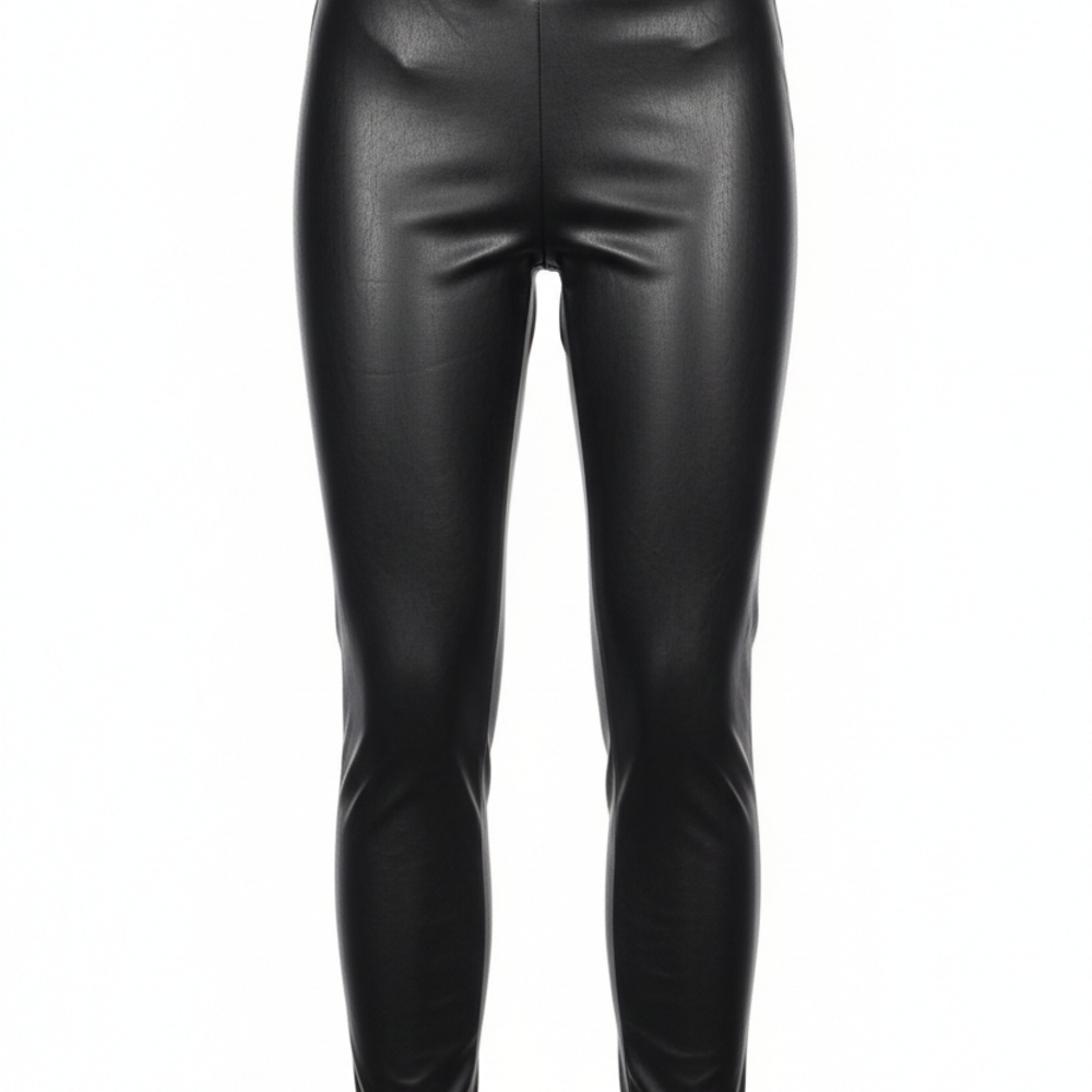 INC International Concepts Black Leather Skirt